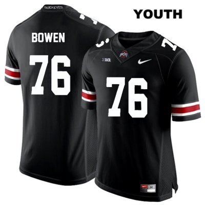 Youth NCAA Ohio State Buckeyes Branden Bowen #76 College Stitched Authentic Nike White Number Black Football Jersey UT20D72RO